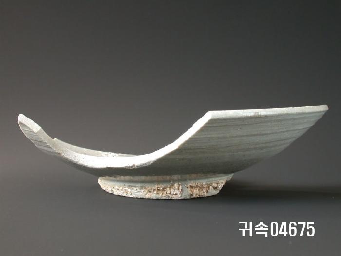 朝鮮 純白磁 접시 片 이미지