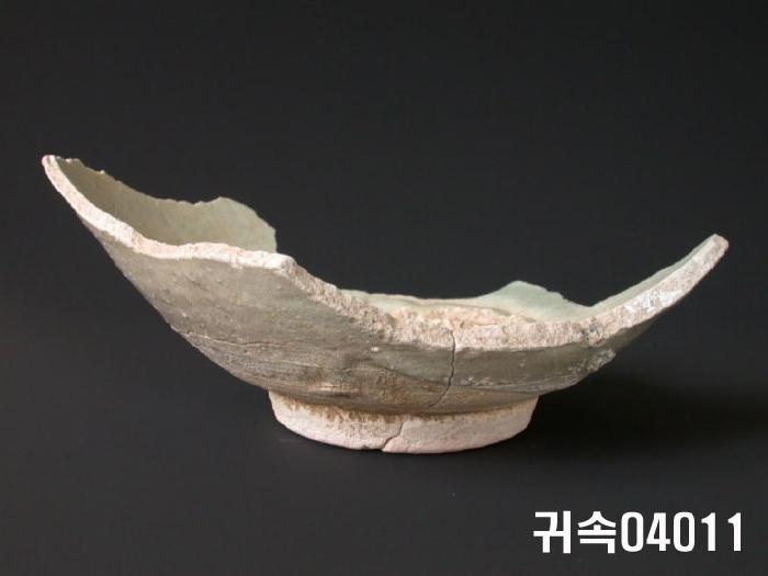 朝鮮 純白磁 鉢 底部片 이미지